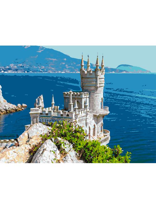 Картина по номерам без подрамника «Мыс Ай-Тодор» 90x70 см