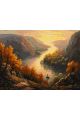 Картина по номерам без подрамника «Речная долина» 80x60 см