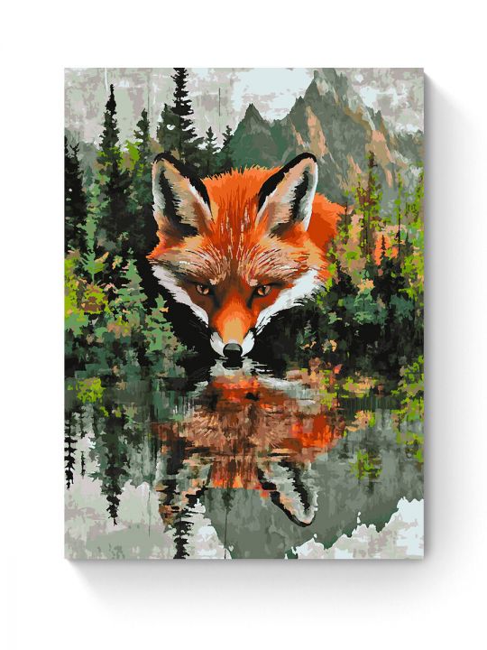 Картина по номерам на подрамнике «Тотем лисы» 90x70 см