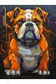 Картина по номерам без подрамника «Бульдог» 130x100 см