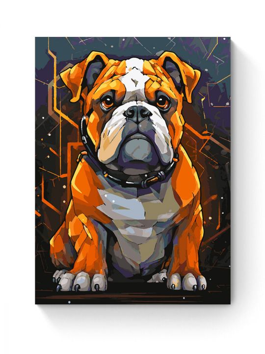 Картина по номерам на подрамнике «Бульдог» 80x60 см