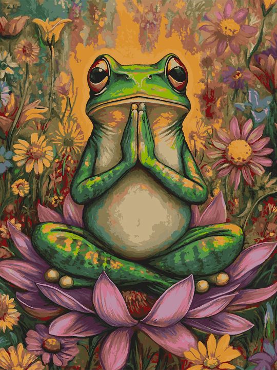 Картина по номерам без подрамника «Поза лотоса» 130x100 см