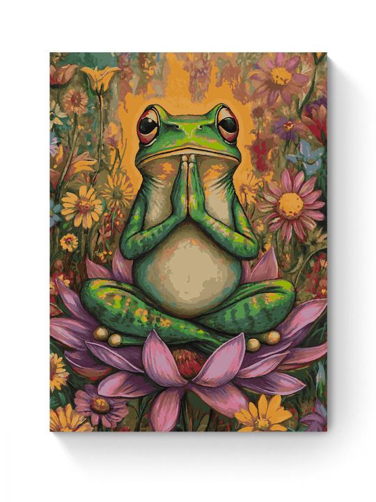 Картина по номерам на подрамнике «Поза лотоса» 90x70 см