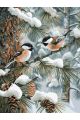 Картина по номерам на подрамнике «Синички» 90x70 см