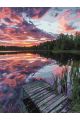 Картина по номерам на подрамнике «Закат на реке» 90x70 см