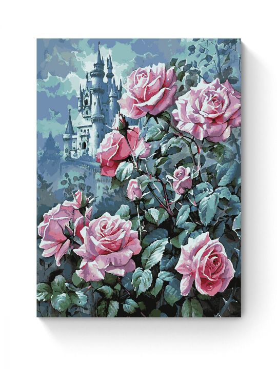 Картина по номерам на подрамнике «Замок роз» 80x60 см