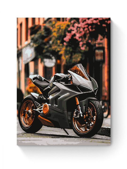 Картина по номерам на подрамнике «Мотоцикл» 90x70 см