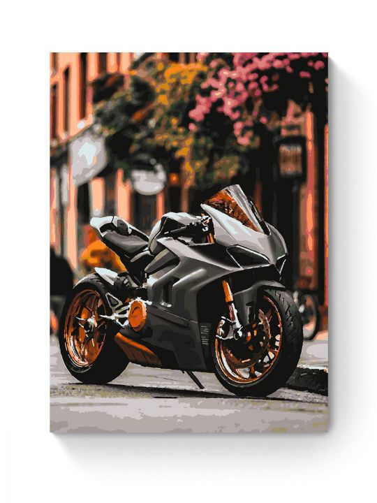 Картина по номерам на подрамнике «Мотоцикл» 80x60 см