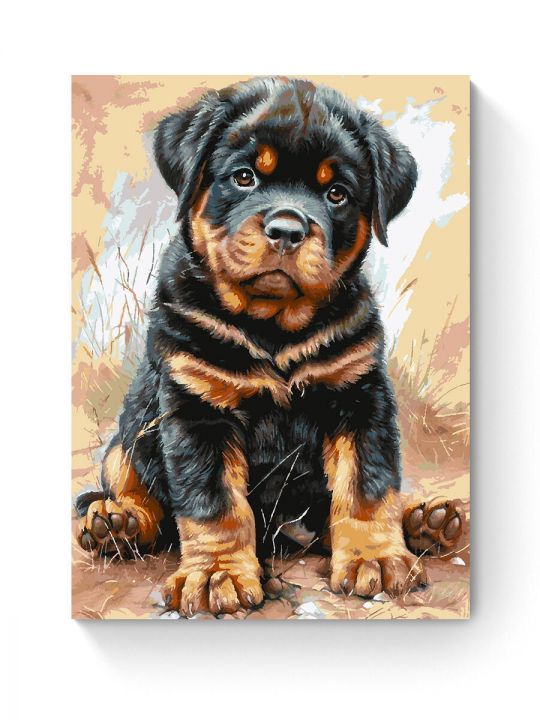 Картина по номерам на подрамнике «Ротвейлер» 90x70 см
