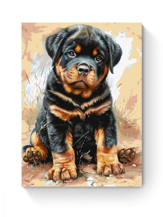 Картина по номерам на подрамнике «Ротвейлер» 80x60 см