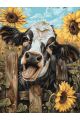 Картина по номерам без подрамника «Милый теленок» 130x100 см