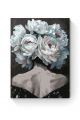 Картина по номерам на подрамнике «Леди в пионах» 90x70 см