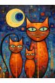 Картина по номерам на подрамнике «Рыжие кошки» 90x70 см