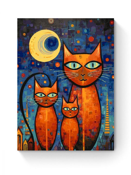 Картина по номерам на подрамнике «Рыжие кошки» 80x60 см