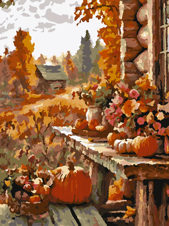 Картина по номерам без подрамника «Дары осени» 25x20 см