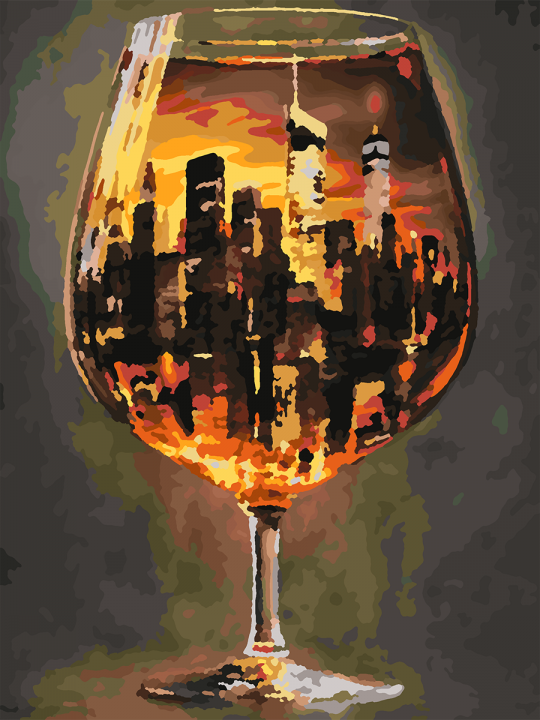 Картина по номерам без подрамника «Отражение» 25x20 см