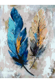 Картина по номерам на подрамнике «Перья птиц» 35x25 см