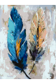 Картина по номерам без подрамника «Перья птиц» 25x20 см