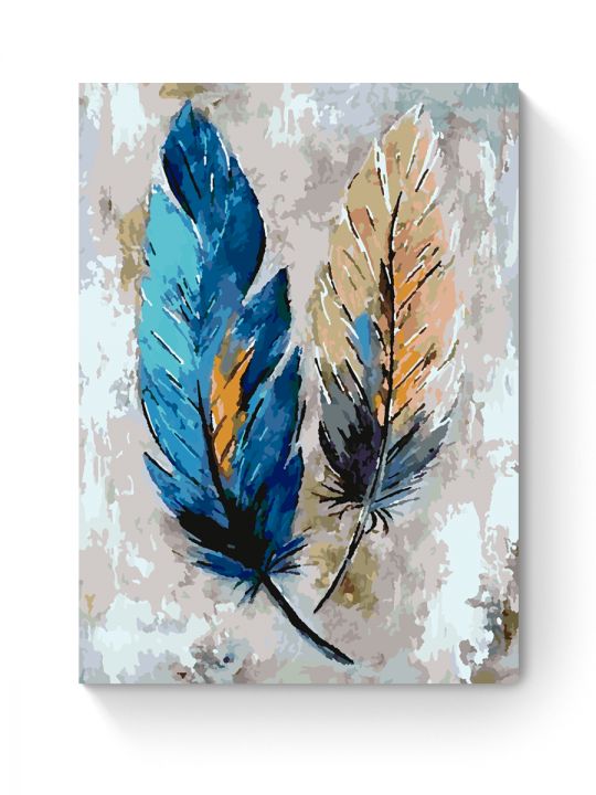 Картина по номерам на подрамнике «Перья птиц» 35x25 см
