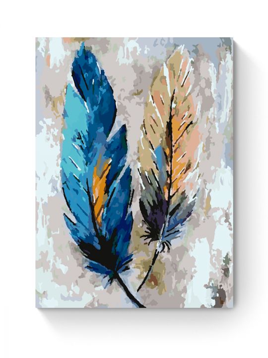 Картина по номерам на подрамнике «Перья птиц» 25x20 см