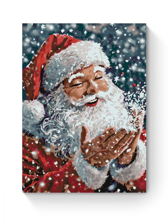 Картина по номерам на подрамнике «Дед Мороз» 35x25 см