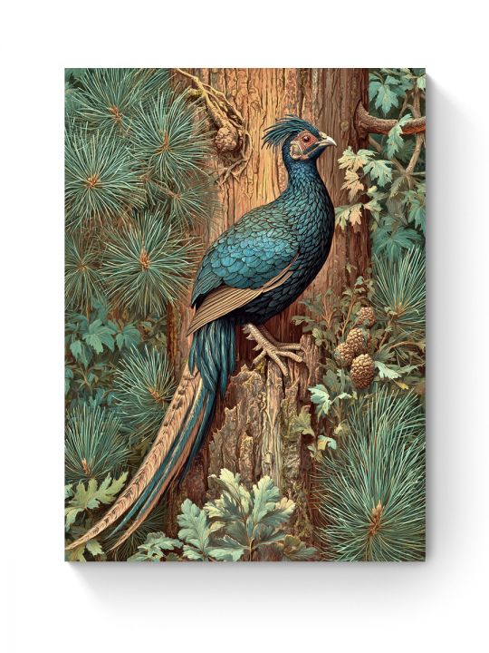 Алмазная мозаика на подрамнике «Царский фазан» 70x50 см