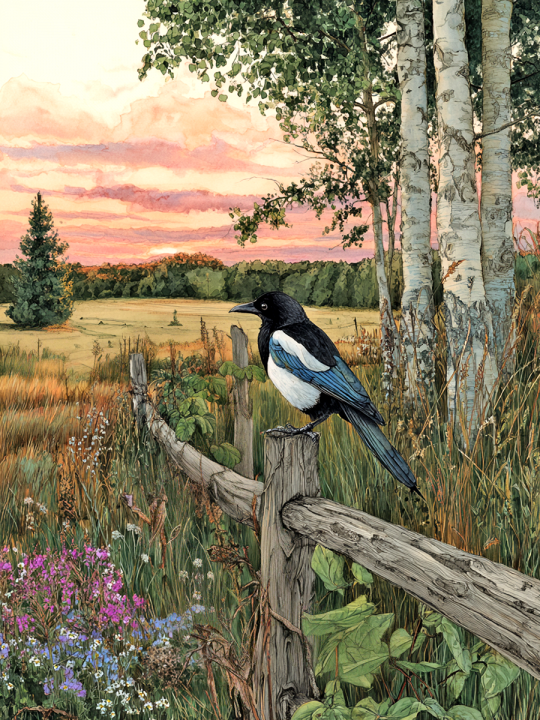 Алмазная мозаика без подрамника «Розовый закат» 50x40 см, 50 цветов