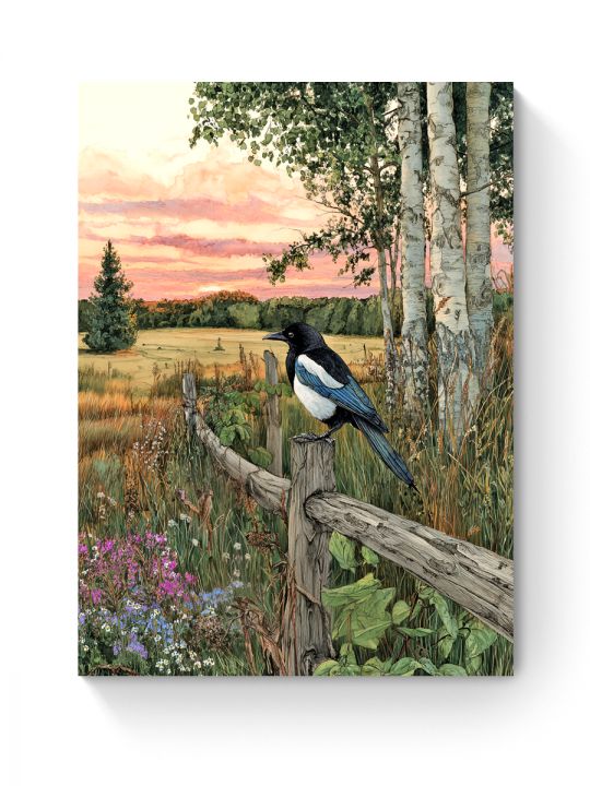 Алмазная мозаика на подрамнике «Розовый закат» 90x70 см