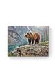 Алмазная мозаика на подрамнике «Медведь в горах» 70x50 см
