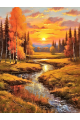 Алмазная мозаика без подрамника «Сказочная осень» 130x100 см