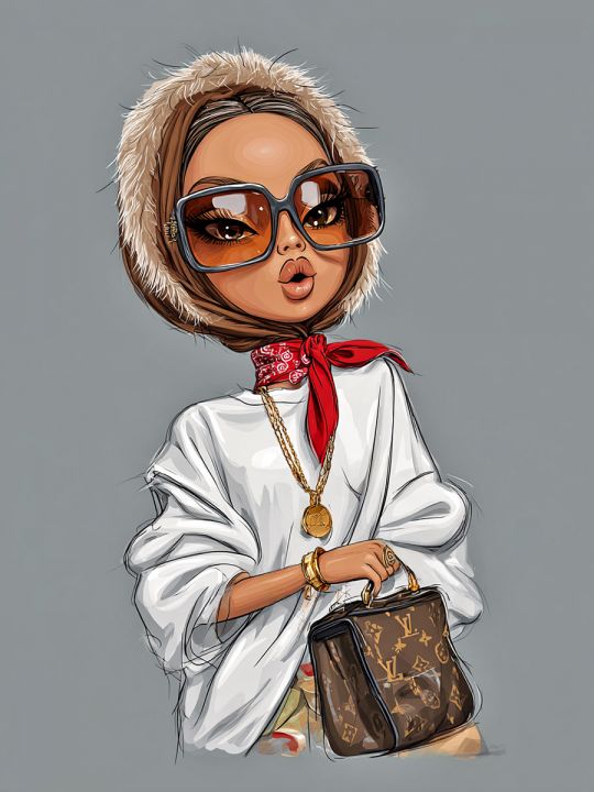 Алмазная мозаика без подрамника «Матрешка Style » 40x30 см