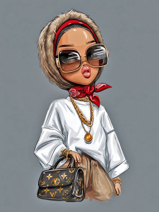 Алмазная мозаика без подрамника «Матрешка Style » 90x70 см