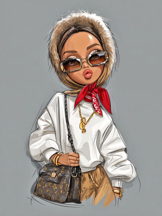 Алмазная мозаика без подрамника «Матрешка Style » 130x100 см