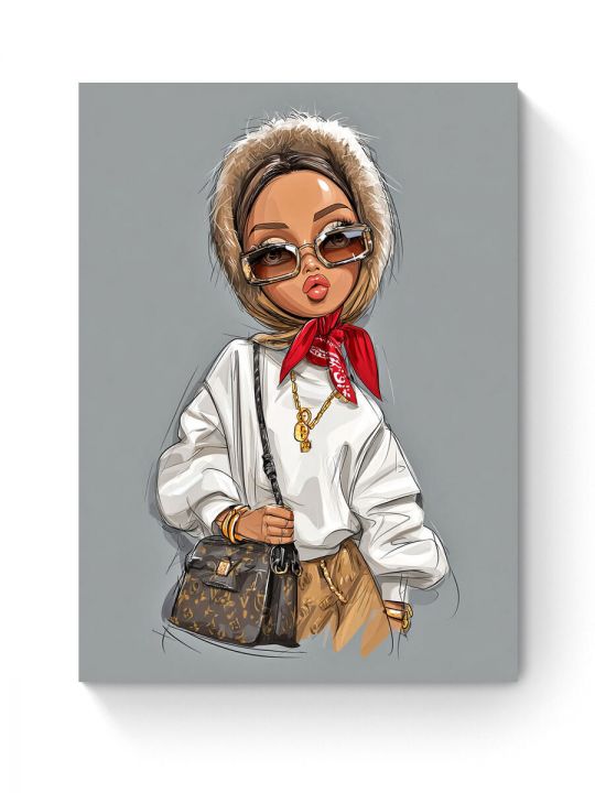 Алмазная мозаика на подрамнике «Матрешка Style » 90x70 см