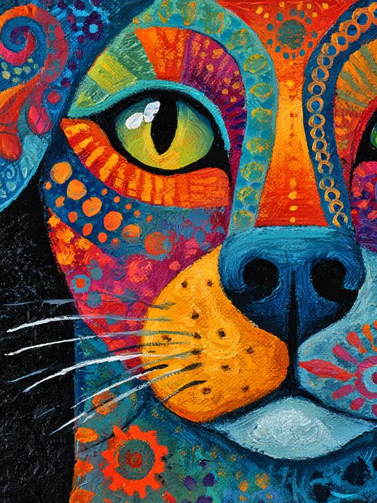 Алмазная мозаика без подрамника «Узорный пёс» 40x30 см