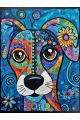 Алмазная мозаика без подрамника «Узорный пёс» 50x40 см