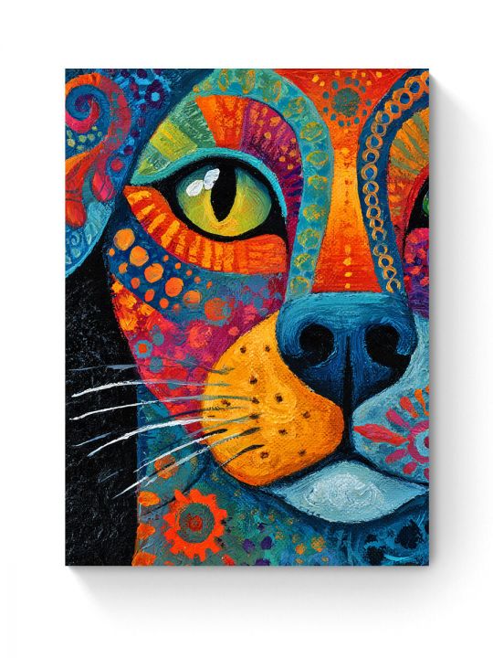 Алмазная мозаика на подрамнике «Узорный пёс» 70x50 см