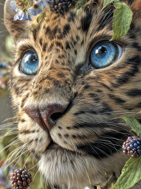 Алмазная мозаика без подрамника «Леопард» 40x30 см