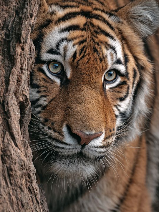 Алмазная мозаика без подрамника «Тигр» 50x40 см