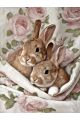 Алмазная мозаика без подрамника «Крольчата » 70x50 см