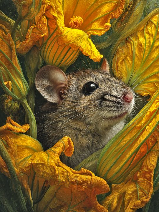 Алмазная мозаика без подрамника «Мышонок» 70x50 см