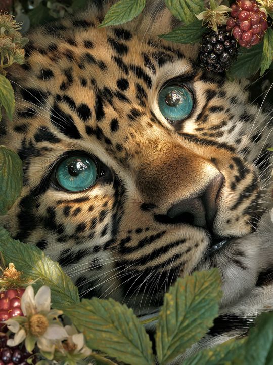 Алмазная мозаика без подрамника «Леопард» 130x100 см