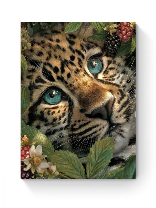 Алмазная мозаика на подрамнике «Леопард» 40x30 см