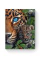 Алмазная мозаика на подрамнике «Два леопарда» 40x30 см