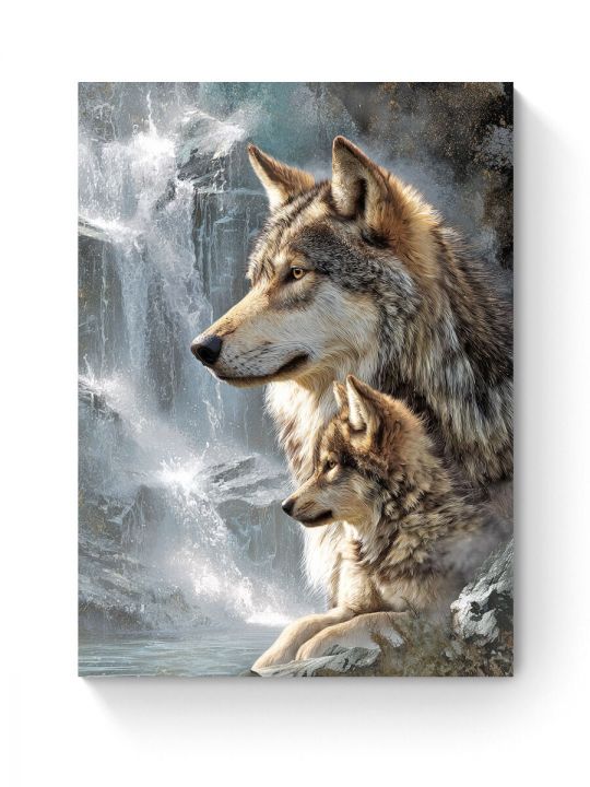 Алмазная мозаика на подрамнике «Волчица» 50x40 см