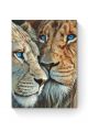 Алмазная мозаика на подрамнике «Лев и львица» 90x70 см