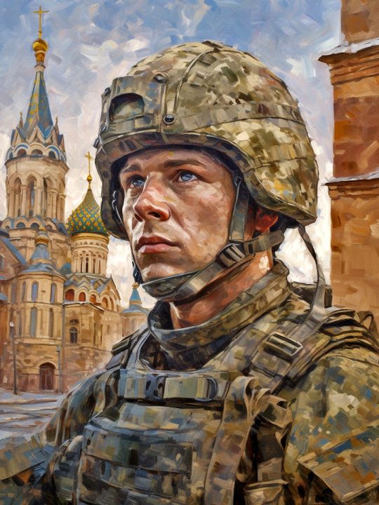 Алмазная мозаика без подрамника «Защитник Родины» 40x30 см