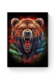Алмазная мозаика на подрамнике «Медведь-символ» 40x30 см, 48 цветов