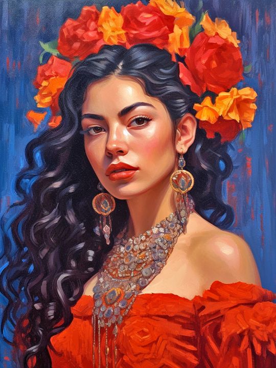 Алмазная мозаика без подрамника «Кармен» 40x30 см