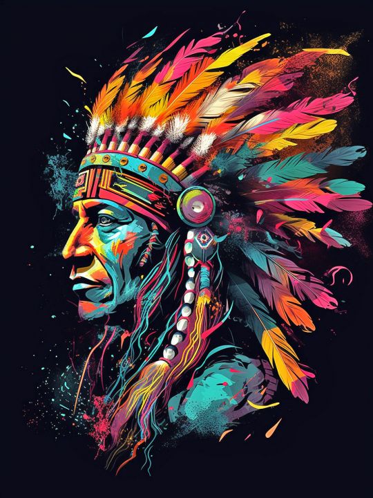 Алмазная мозаика без подрамника «Сын прерий» 40x30 см